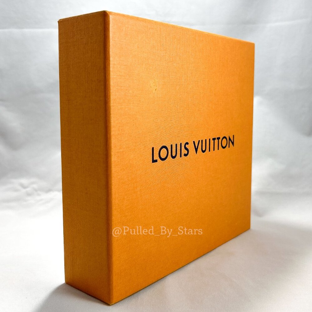 LOUIS VUITTON Medium Orange Pullout Drawer Box (7" x 7" x 2") + Ribbon & Misc. - Picture 6 of 16